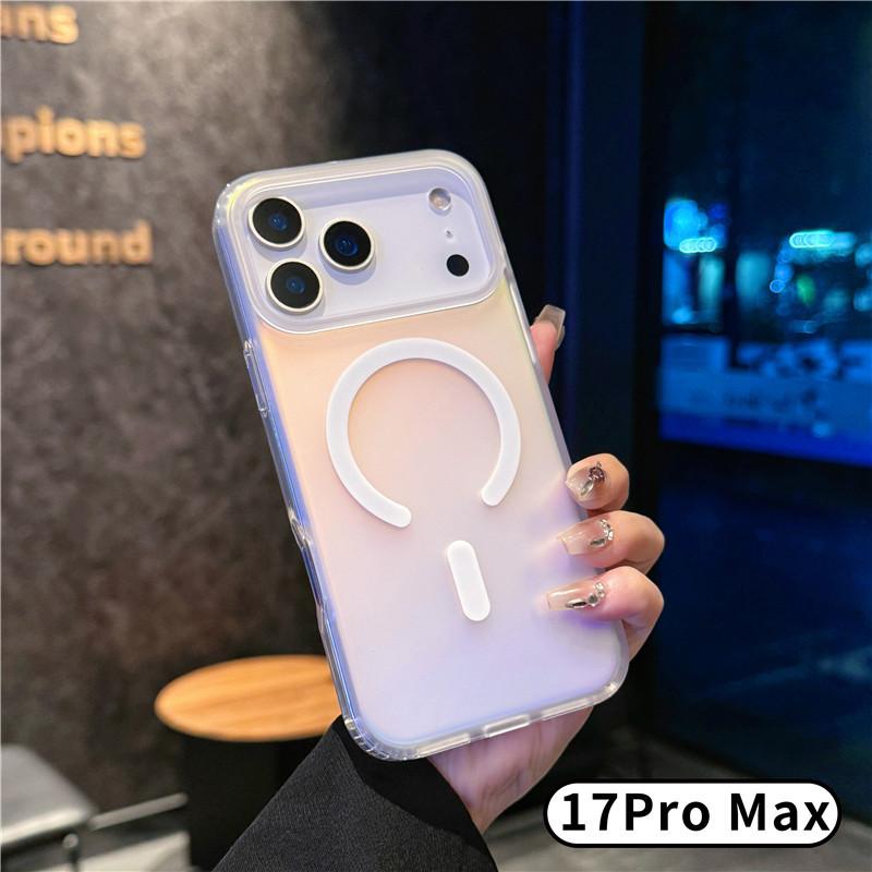 Suitable for iPhone 17 phone case, Apple 17 Promax laser gradient 17Air colorful chameleon magnetic suction case