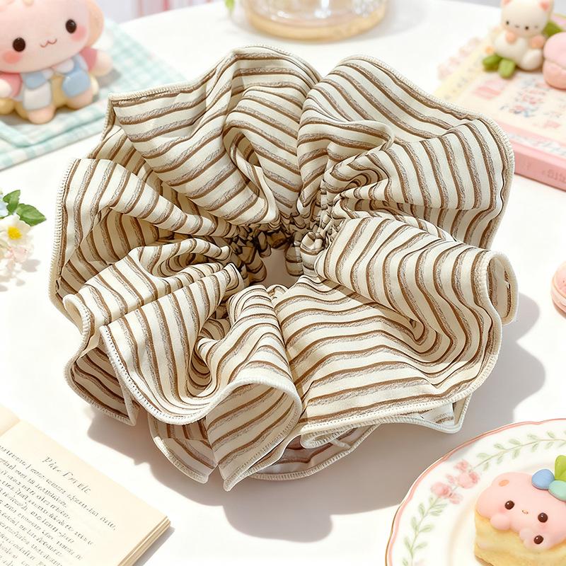 Elegant Korean Hair Flower Elastic Band for Women's Ponytails and Buns