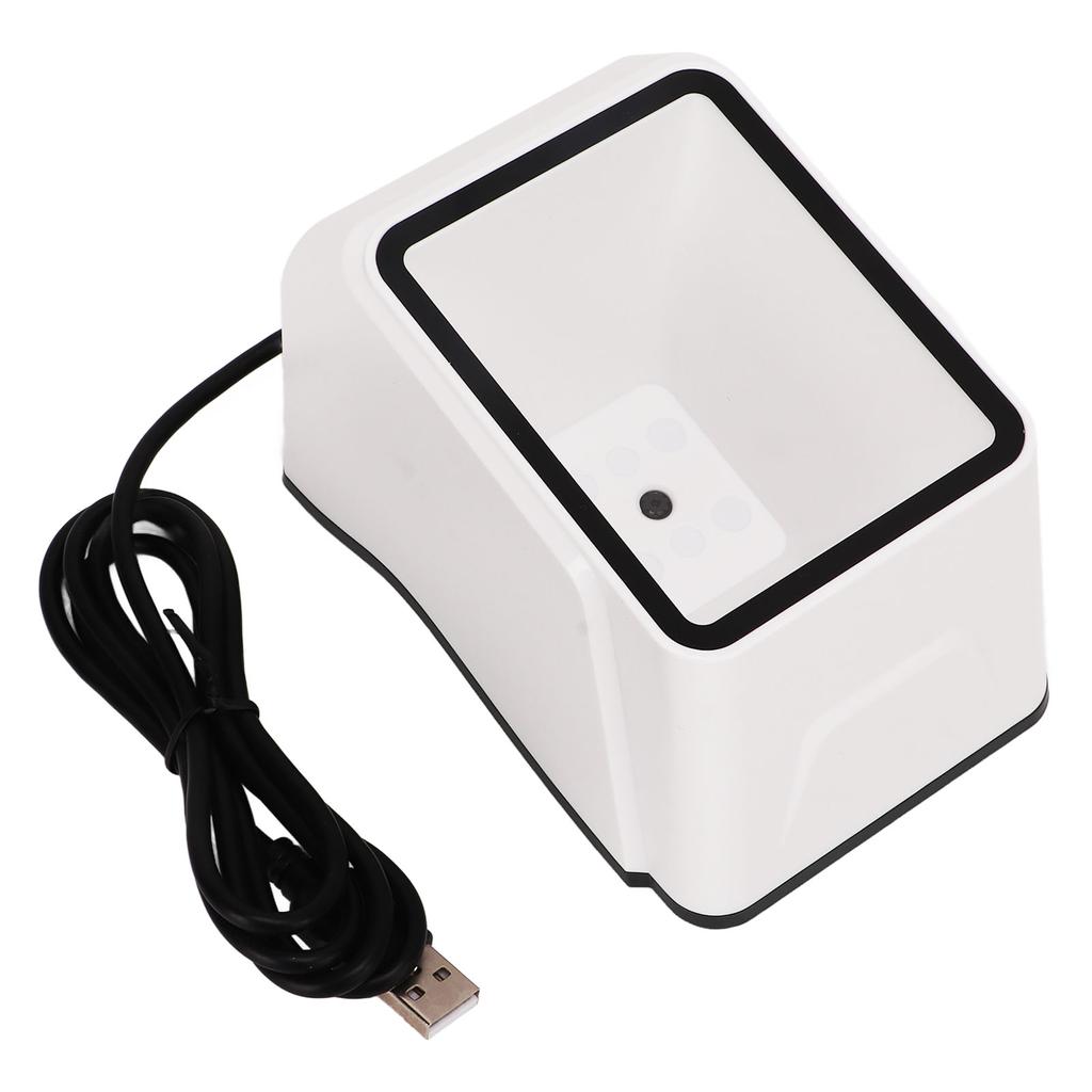 Barcode Scanner 1D 2D Ultra Decoding Quick Response Automatic QR Scanner for Mobile Payment White