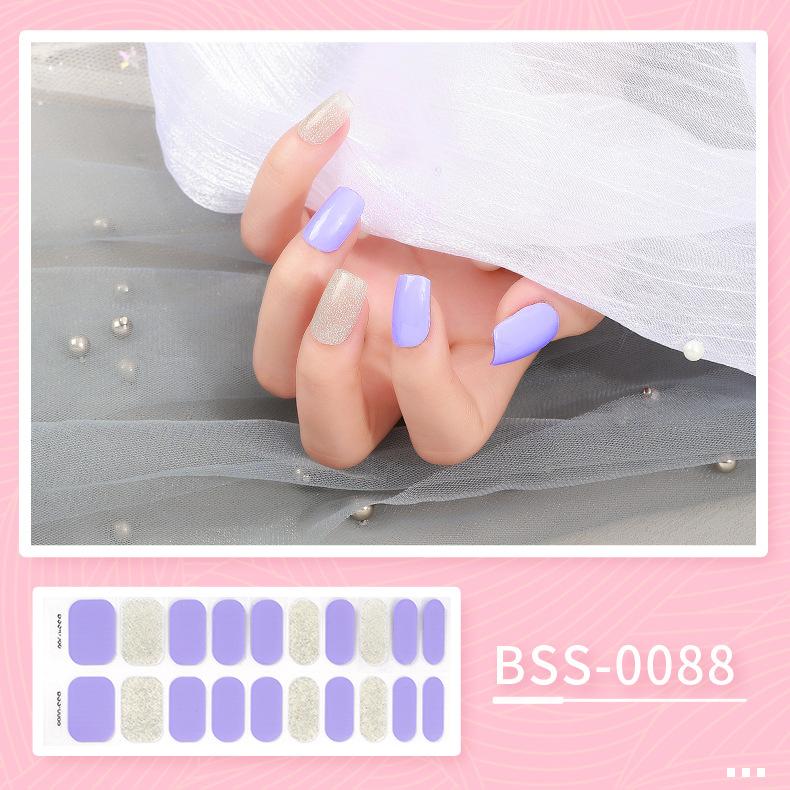 Beauty Stickers Semi-cured Nail Stickers UV Phototherapy Lamp Gel Manicure Stickers Mixed