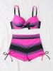 Cikini Letní Plážový Dámský Bikini Set Tie-Dye S Kroucením Vpředu A Řasenými Spodními Díly Na Dovolenou