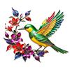 Hummingbird Pattern Metal Wall Art Colorful Ornament Home Garden Decoration Brazilian Style Hummingbird Wall Art For Outdoor