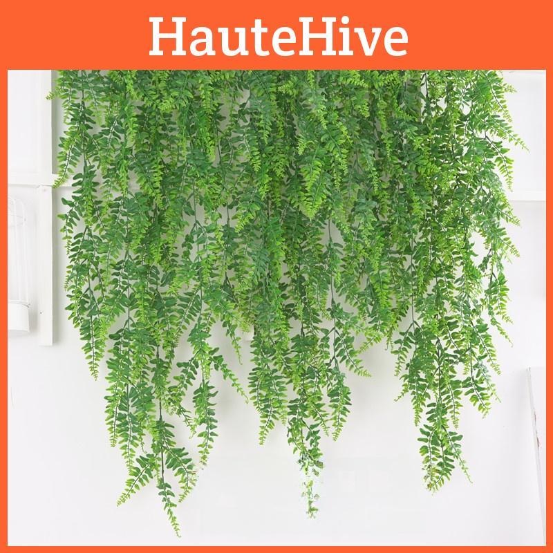 Faux Plastic Plant Wall Hanging 122cm Large Green Decor For Natureinspired Interiors