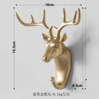 Animal Head Wall Hooks Horse Giraffe Elk Elephant Coat Hat Rack Decorative Wall Hanger Bathroom Bedroom Home Decor Accessories