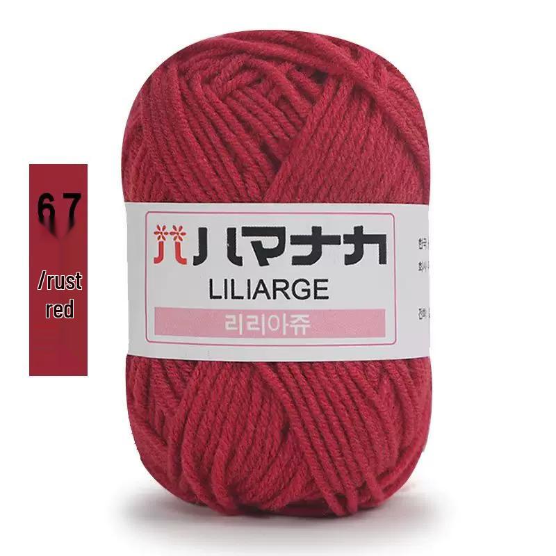 4-Ply Milk Cotton Yarn: Medium-Thick Baby Yarn for Hand-Knitted Scarves, Crochet Shoes, Dolls, and DIY Projects.