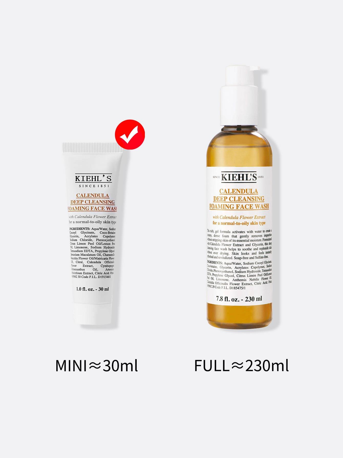 Пенка для умывания лица Kiehl s Calendula Deep Cleansing Foaming Face Wash - 1,0 жидких унций/30 мл 1.0FL.OZ./30ML