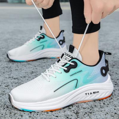 Men's Shoes New Breathable Mesh Surface Flying Woven Fashionable Shoes Youth Student Sports Casual Shoes Running Shoes
