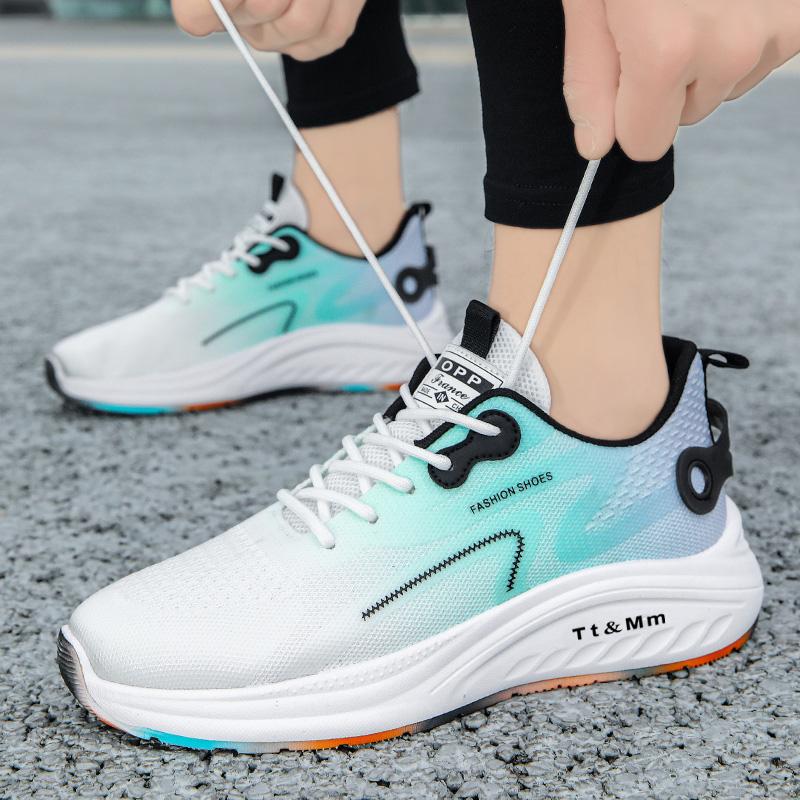 Men's Shoes New Breathable Mesh Surface Flying Woven Fashionable Shoes Youth Student Sports Casual Shoes Running Shoes