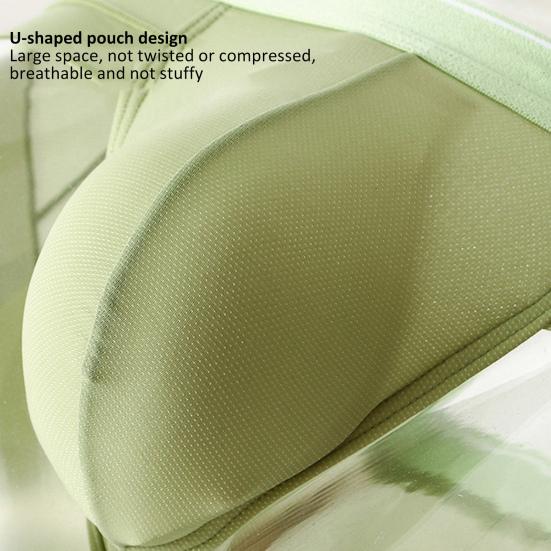 Men Briefs Summer 3D Pouch Solid Color Soft Sheer Breathable Comfortable Stretch Quick Drying Male Triangle Bikini Underwear
