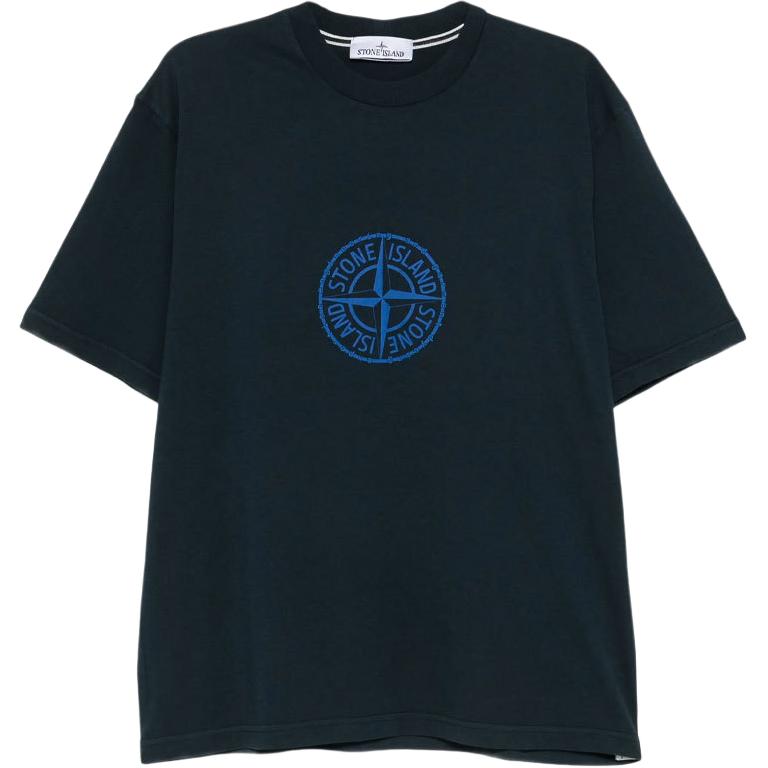 Stone Island Logo Print Short Sleeve