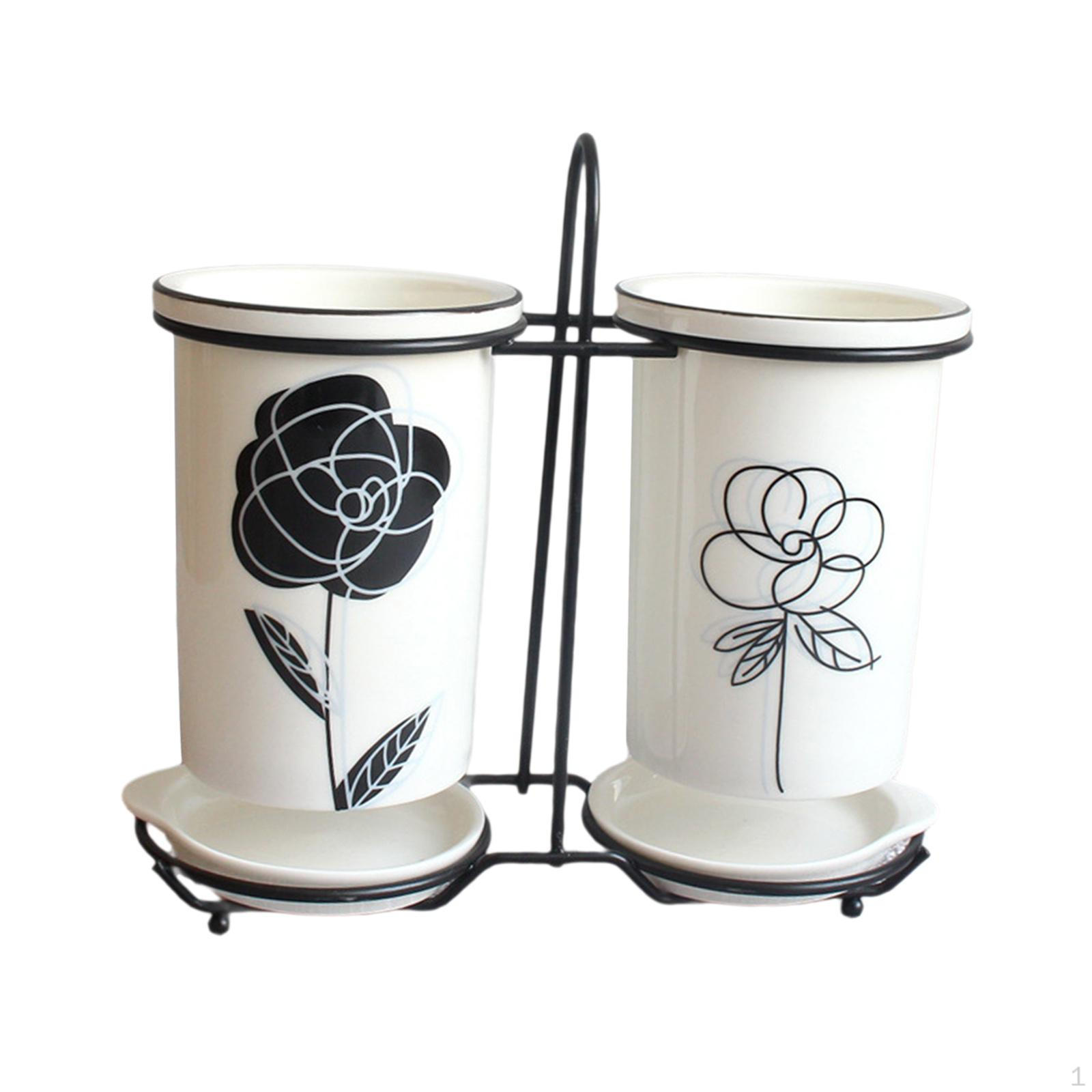 

Держатель для палочек для еды Керамический органайзер для сушки Практичная многофункциональная столешница B