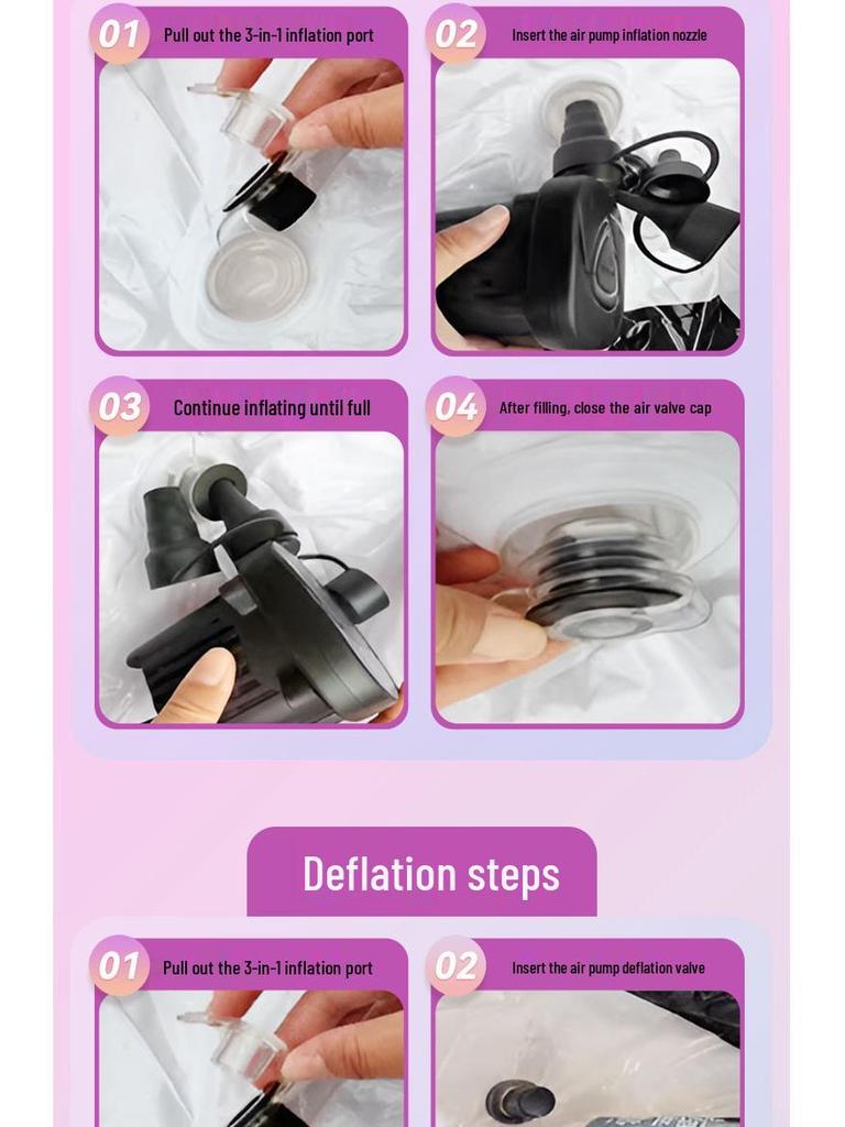 Eco-friendly PVC Inflatable Pregnant Woman Cushion - Comfortable Flocking Recessed Sleeping Pillow Pad