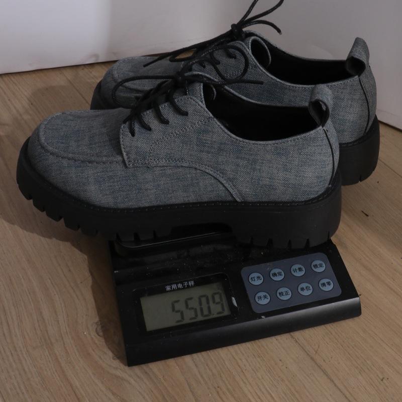 

European and American comfortable British style small leather shoes foreign trade large size platform loafers women s spring and autumn new thick he 35