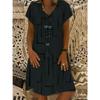 Plus Size Summer Dresses for Women Printed Loose V Neck Short Sleeve