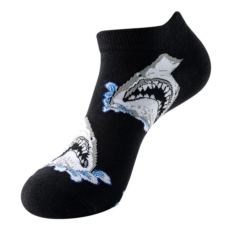 Spring Summer Socks Cute Funny Harajuku Cartoon Men Boat Oil Painting Food Casual Cotton Short Socks for Female Sox