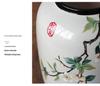 Round Chinese Ceramic Vase: Floral Art for Living Room & Hallway Decor, Ideal for Hydroponics & Silk Flowers
