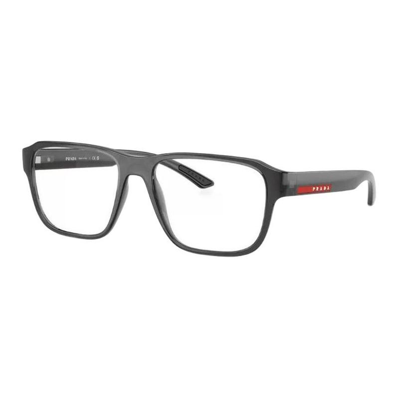 Prada Brand Logo Design Acetate Square Optical Glasses Unisex Couple Style Gray