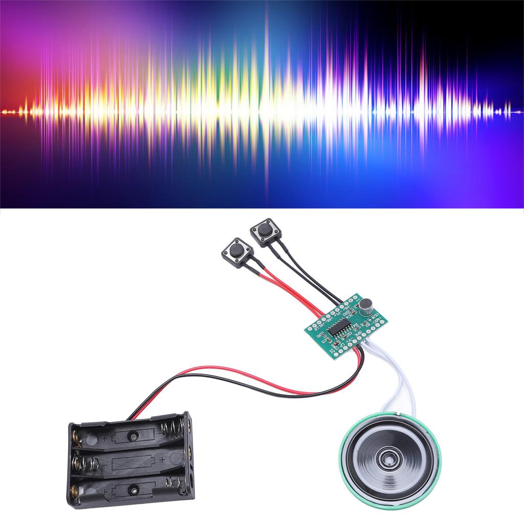 Recordable Sound Module, Music Sound Voice Recording Module Device Chip, 4 Minutes Recording Time,   Playback, for Holiday Crtive Greeting Card