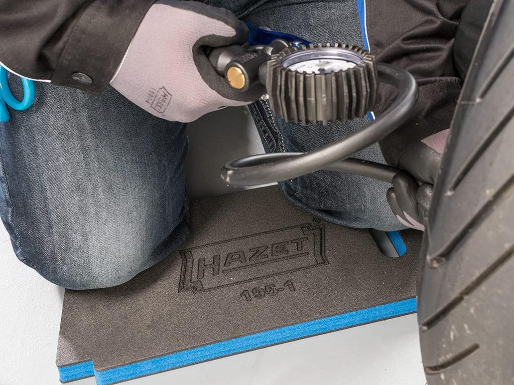 HAZET Knee Pad, Gray/Blue, 450 x 210 x 30mm, Non-Absorbent Foam, Wipeable [Officially Imported from Japan] 195-1