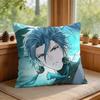 Ji Yan Wuthering Waves Cute Cushion Cover Square Short Plush Pillow Case Living Room Sofa Home Decor Funda X