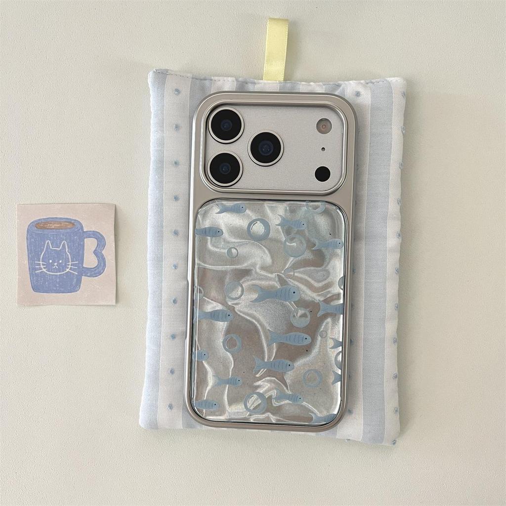 Electroplated Bubble Fish iPhone 14/13 ProMax Full-Coverage Drop-Proof Case