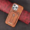 Applicable To Apple 15promax Phone Case Stand Card Magnetic Attraction IPhone16 Electroplated 14 Full Cover 13 Leather Case 12