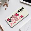 For Samsung Galaxy A56 5G Case Pink Elements Pattern Printing Straight Edge TPU Phone Back Cover