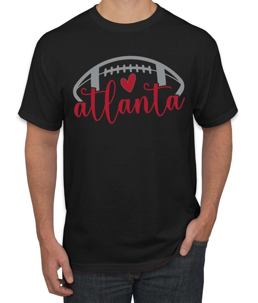 Fan Of Atlanta Football Red Heart Script Writing Men TShirt Unisex T-Shirt