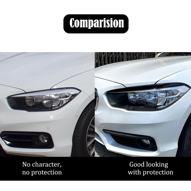 2PCS Headlight Eyebrows Eyelids For BMW F20 F21 1 Series 116D 118I 120I 120D M140I 2015-2018 Front  Headlamp Eye Lid  Cover