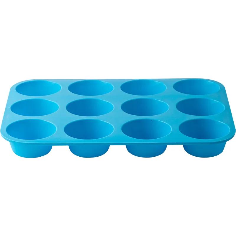 12 Holes Silicone Baking Mold for Baking 3D Bakeware Chocolate Round Sphere Mold Cupcake Pan Cake DIY Muffin Kitchen Tool