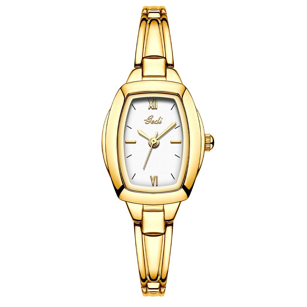 Light Luxury High-End Wine Barrel Type Small Dial Women'S Niche High-Value Retro Quartz Watch