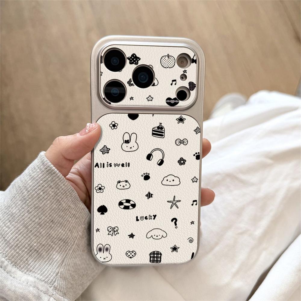 Graffiti Miffy Rabbit Applicable iPhone17 Soft Case Sticker Mobile Phone Case 15Pro/16/13Pro Premium 14Pro