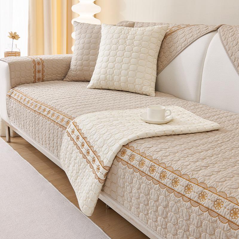 Baumwollsofakissen Vier Jahreszeiten Allgemeine Stoffe Rutschfestes Einfaches Modernes Kissen Gerade Reihe Sofabezug Rückenlehne Handtuch