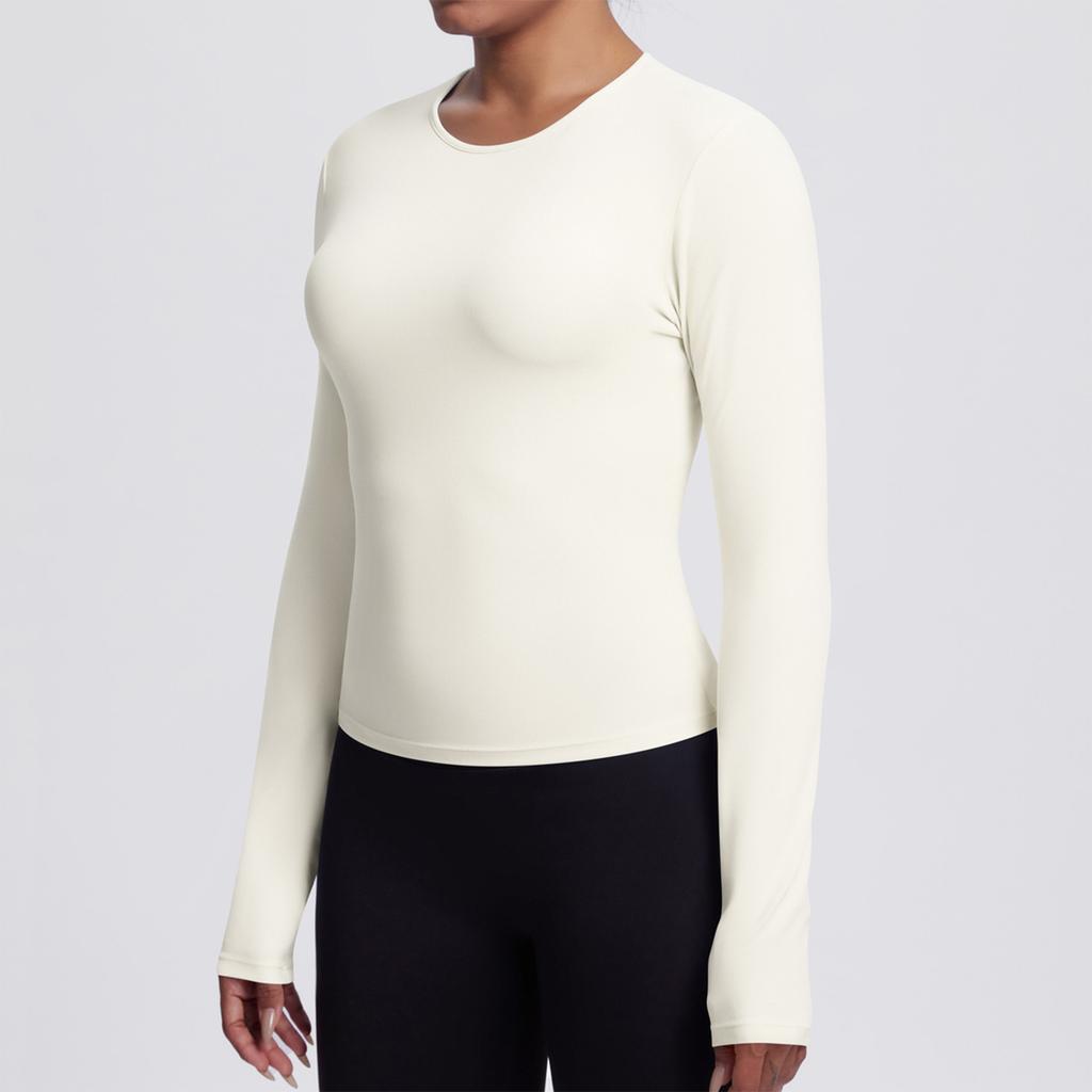 Women's Fashionable Color Slim Fit Long Sleeved Breathable Yoga Suit T-shirt Running Training Fitness Top