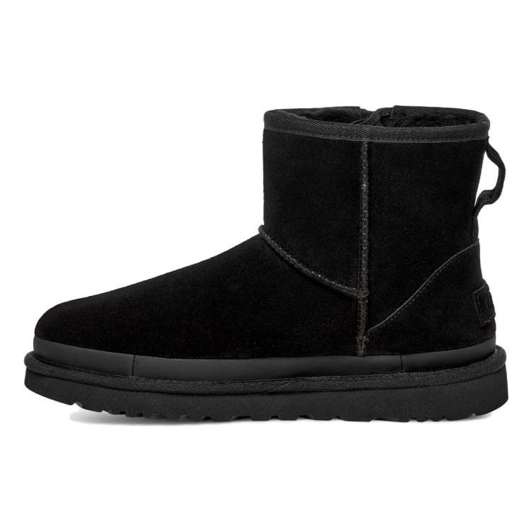 (WMNS) UGG Classic Mini Zipper Tape Logo Boot Black Women s 1144034-BLK EU 36