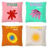Travel Series Soft Plush Cushion Cover Custom Made Summer Pillowcase Decorative Throw Pillow Cover Vacation Printing Pillow Case