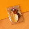 Ancient Style Metal Woven Fan Keychain - Zhuge Liang Gourd Leaf Golden Fan