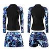 Women’s Two-Piece Slimming Wetsuit Swimsuit with Sun Protection – Plus Size Jellyfish Surf & Snorkel Beachwear