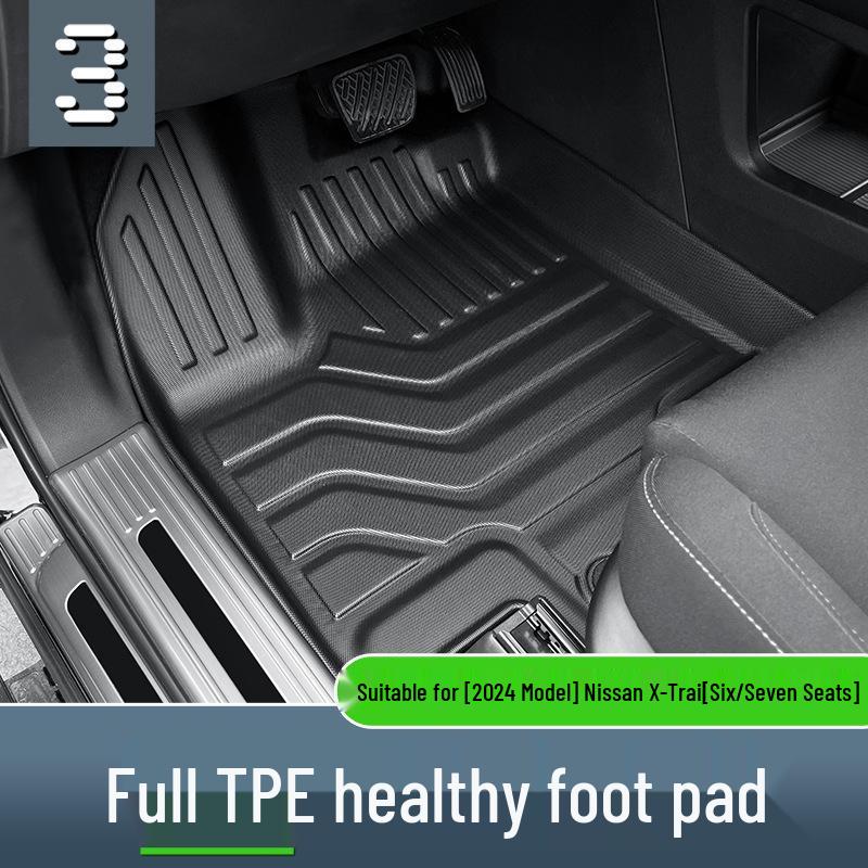Custom All-TPE Floor, Trunk, and Seat Back Mats for 24 Nissan Land Cruiser Models
