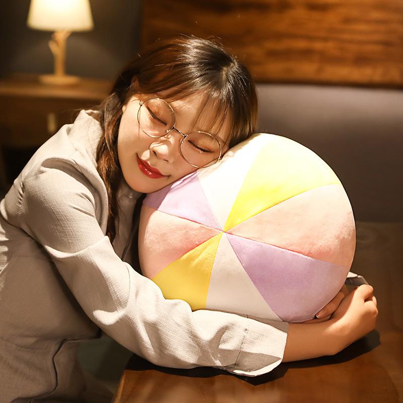 Nordischer Stil Runde Kugel Kissen Samt Sitz Hocker Gefülltes Kissen Raum Sofa Dekor Weiches Kugel Kissen Taille Rücken Kissen