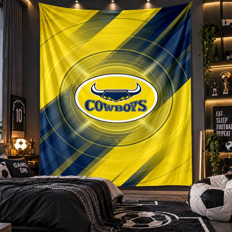 Wall Hanging Tapestry North Queensland Cowboys Print Cloth for Living Room Bedroom Home Decor