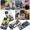 Cover Running Wild Horse Black for Motorola Moto G04 G13 G14 G22 G23 G20 G32 G34 G35 G64 G82 G84 G53 G60 G72 E14 E15 E13 Case