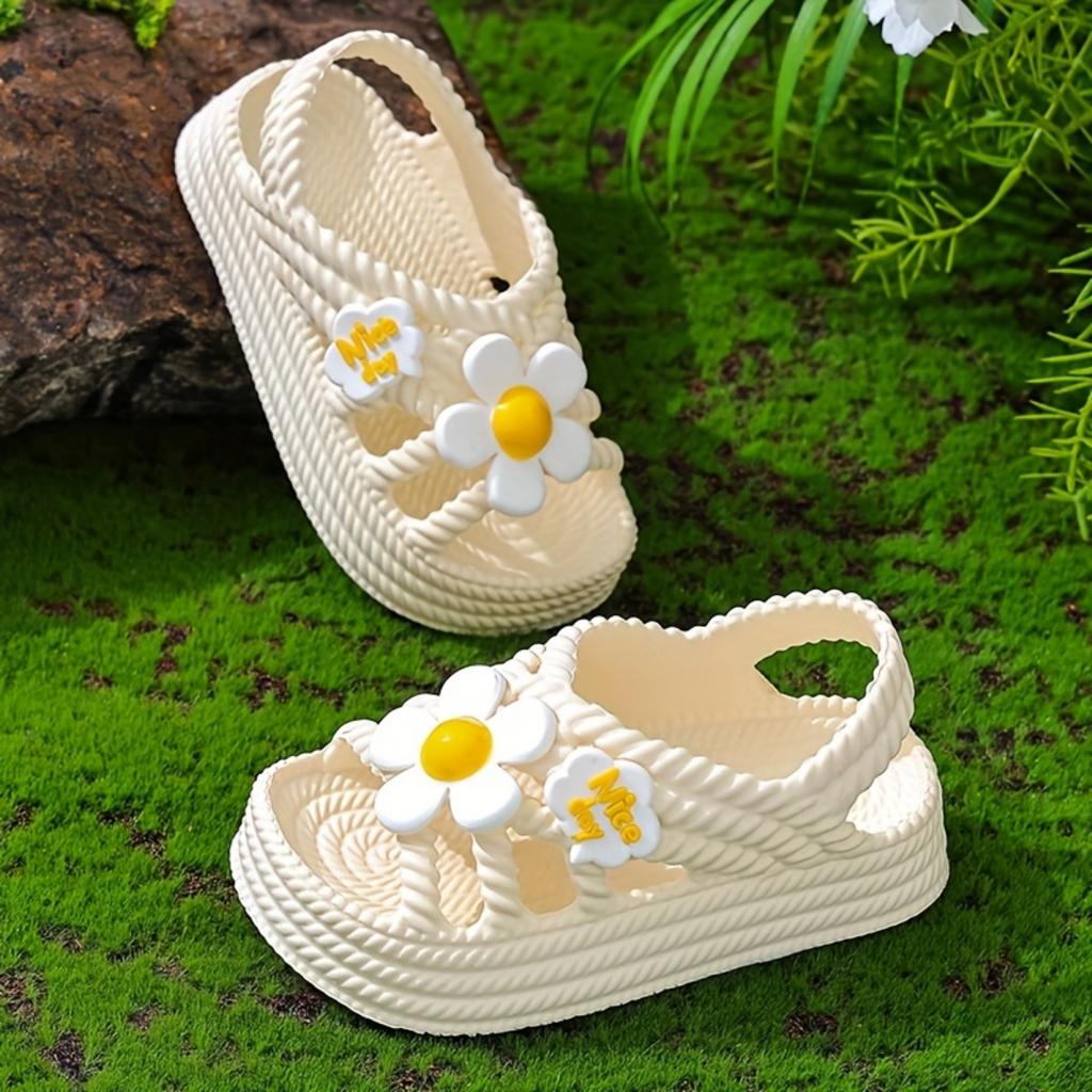 Mädchen Sandalen Neue Mode Niedliche Blume Prinzessin Schuhe Hundert Bequeme Strandschuhe Sandalen