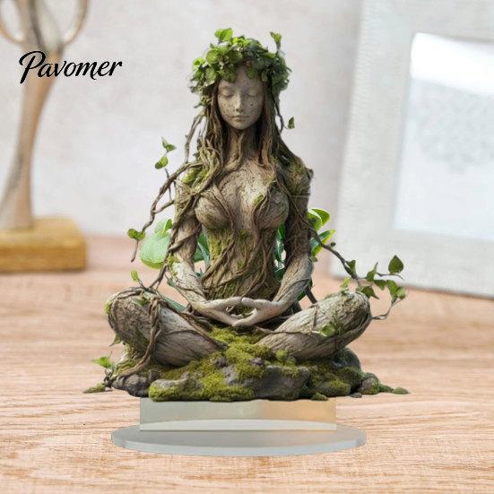 Goddess Statue Decoration 1/2/3Pcs Bohemian Acrylic 2D Boho Decor Table Sign Home Office Living Room Desktop Tabletop