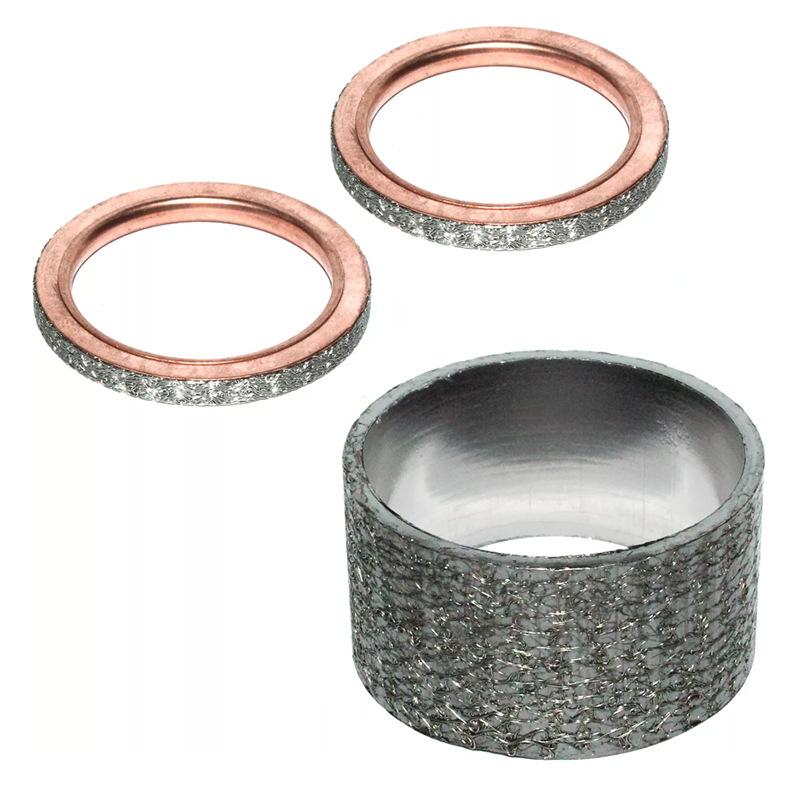 Exhaust Pipe Muffler Gaskets Kit for Yamaha Rhino 660 YXR660F 4X4 2004-2007 3YF-14613-01-00 5Y1-14613-00-00 чёрный
