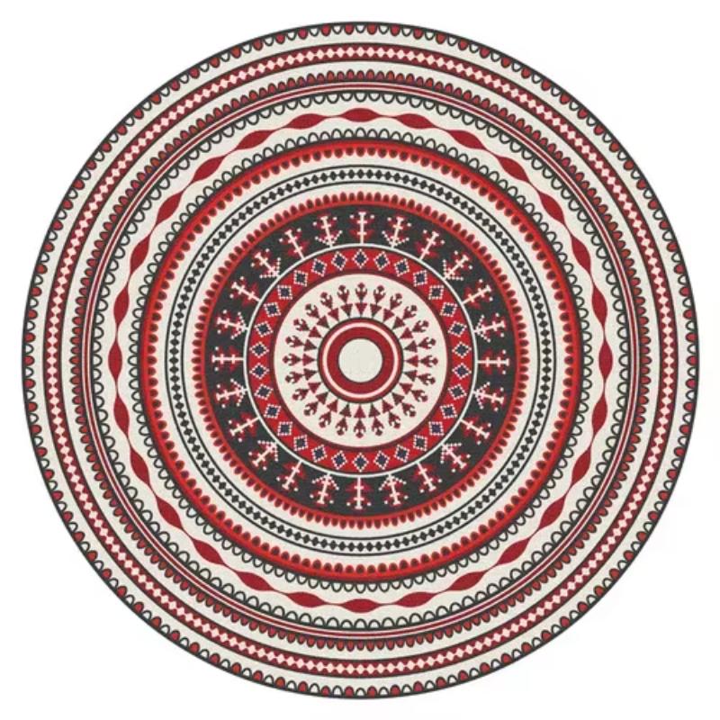 Persian Style Living Room Carpet Bedroom Decoration Dressing Table Cloakroom Non-slip Floor Carpets Circular Area Rugs