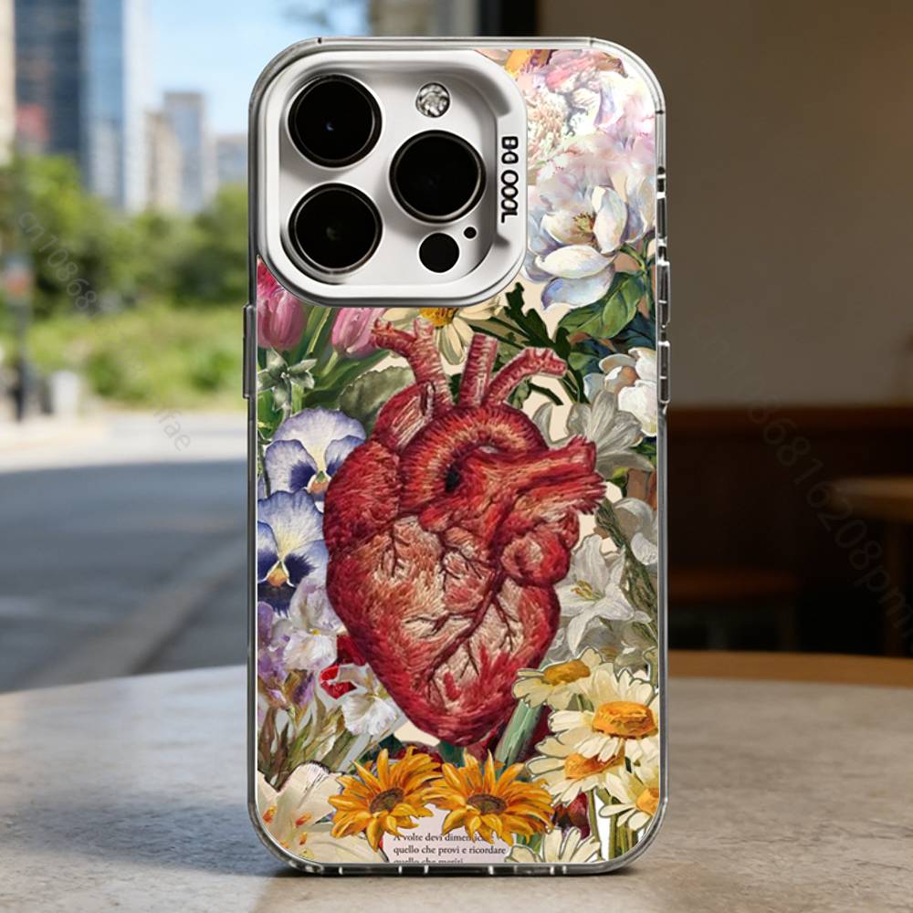 

Heart in Full Bloom White Shockproof Phone Case For iPhone 17,16,15,14,13,12,11,Pro,XS,Max,Plus,Mini,SE iPhone11PRO
