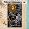 Cosmic Theme Soft Beach Towel Personalized Custom Name Text Towel Portable for Beach Pool Travel