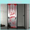 Terrifying Blood Handprint Door Decor For Halloween Party And Haunted Room Atmosphere