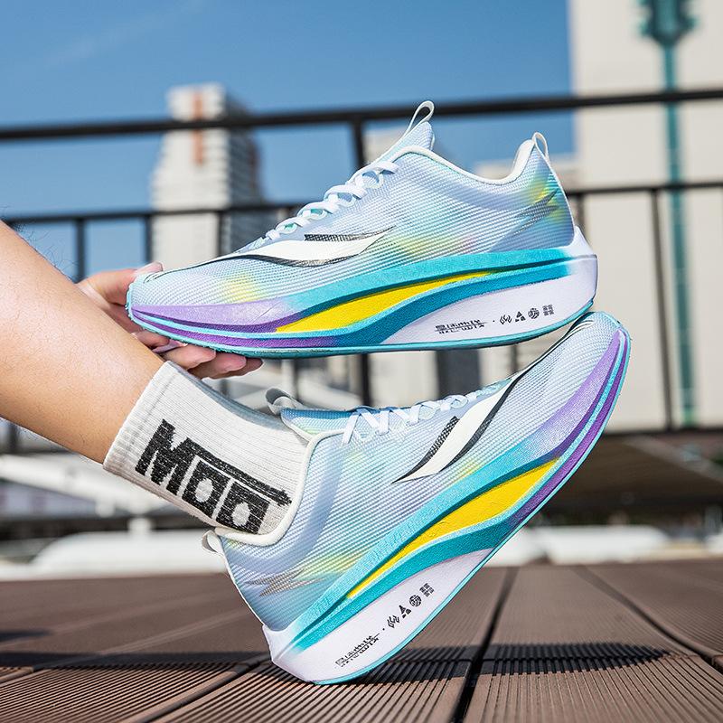 2025 new summer professional carbon board running shoes cushioning flying woven men's shoes breathable men's sports shoes mesh running shoes